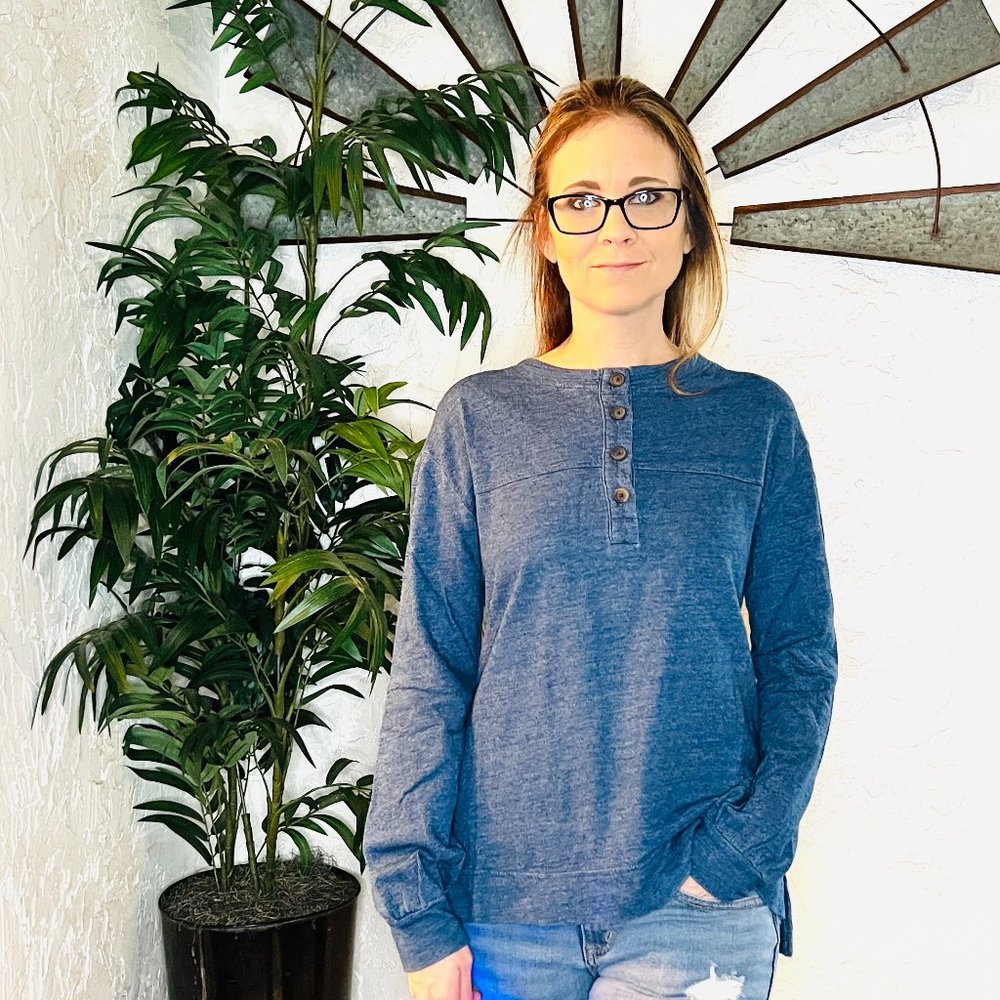 Denim Blue Henley